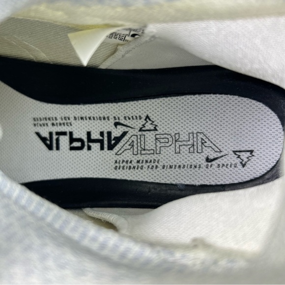 NEW Nike Alpha Menace Elite 3 White Football Cleat dm1792-109 Men’s Size 12.5 - Picture 9 of 10